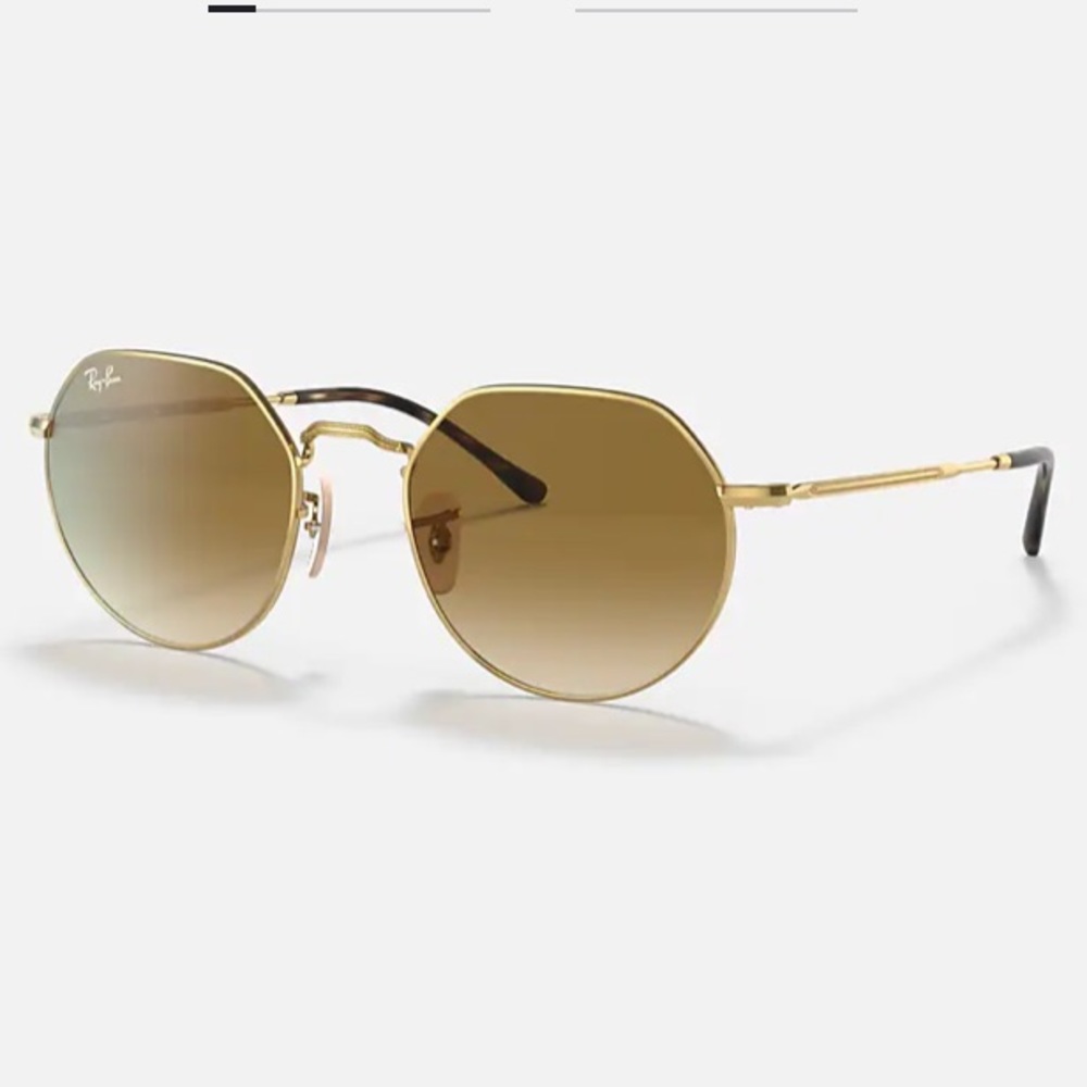 Ray Ban Jack Sunglasses Brown and Gold